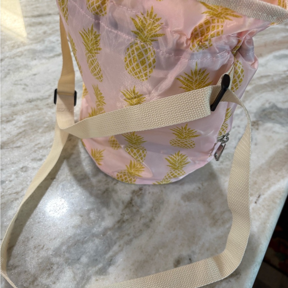 Pink Pineapple Drawstring Cooler Bag - image 5